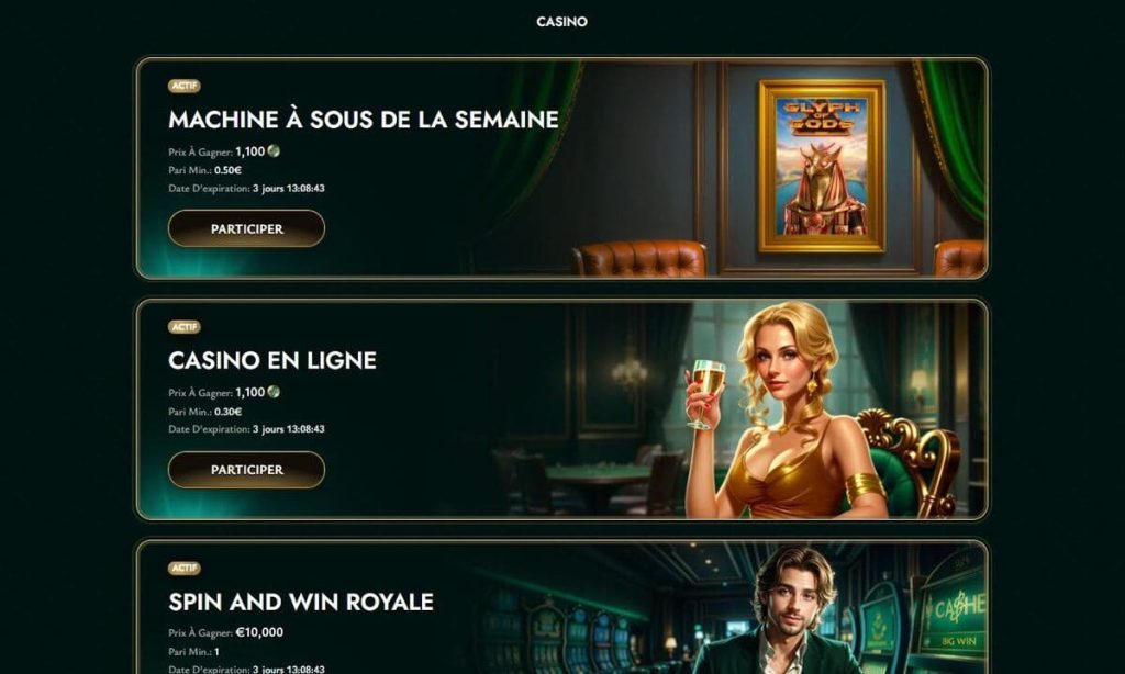 tournois cashed casino
